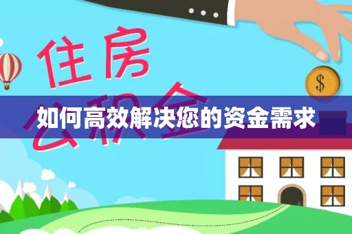 平原如何高效解决您的资金需求