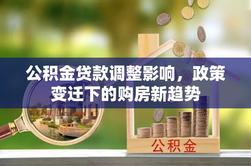 平原公积金贷款调整影响，政策变迁下的购房新趋势