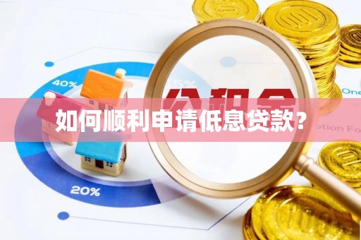 平原如何顺利申请低息贷款？