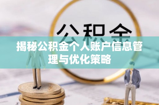 平原揭秘公积金个人账户信息管理与优化策略